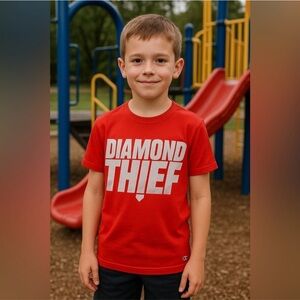 Xersion Red 'Diamond Thief' Graphic Tee